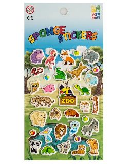 Obrázek z Nálepky ZOO pufované 10*14cm set(12) 